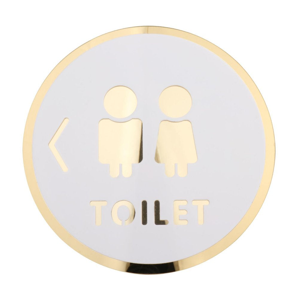 Toilet Door Sign Bathroom Sign Acrylic Pictogram Toilet Symbol Bathroom Door Signage Restroom Sign for Commercial Public Place Store Mall Style C
