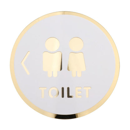 Toilet Door Sign Bathroom Sign Acrylic Pictogram Toilet Symbol Bathroom Door Signage Restroom Sign for Commercial Public Place Store Mall Style C