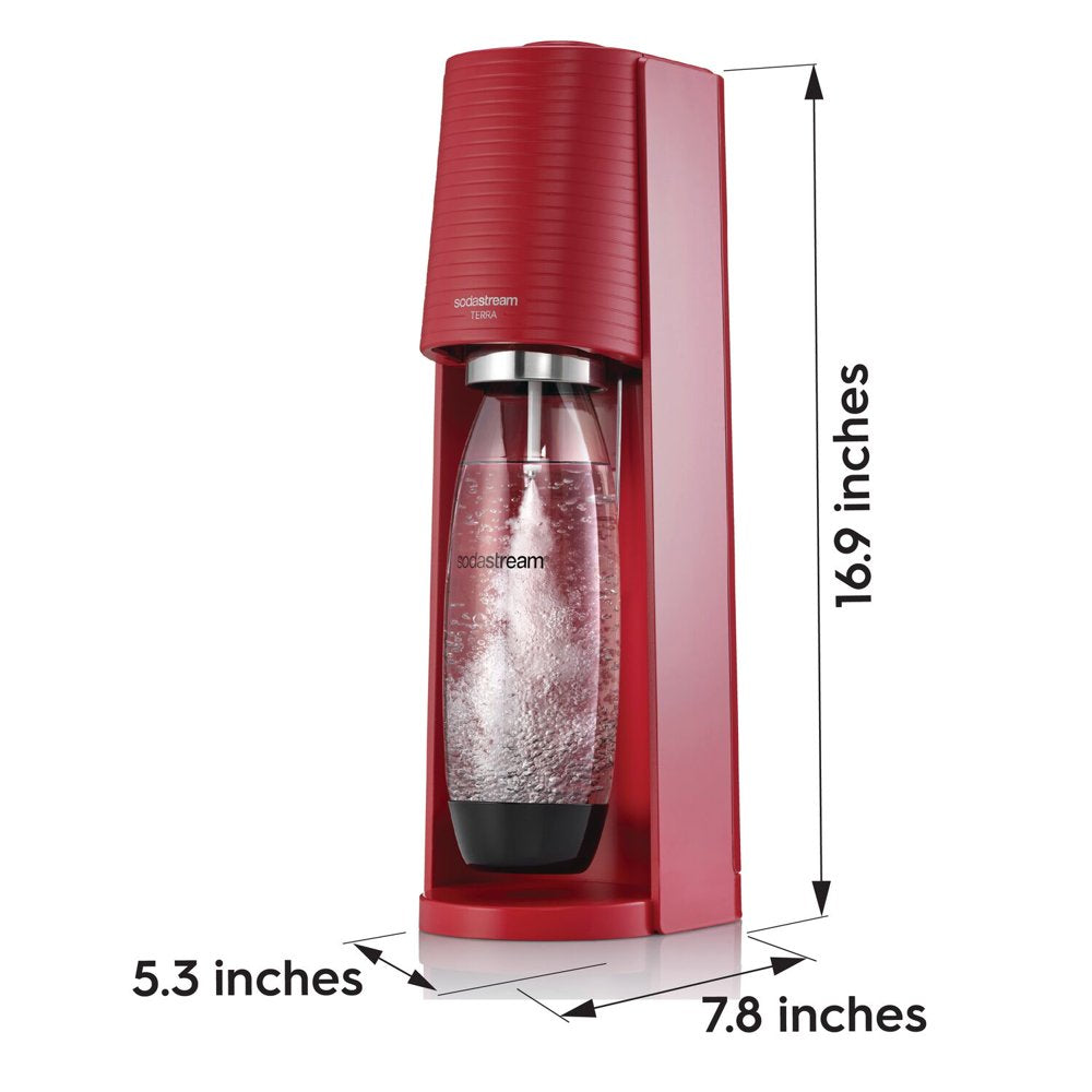 Terra Sparkling Water Maker - Red