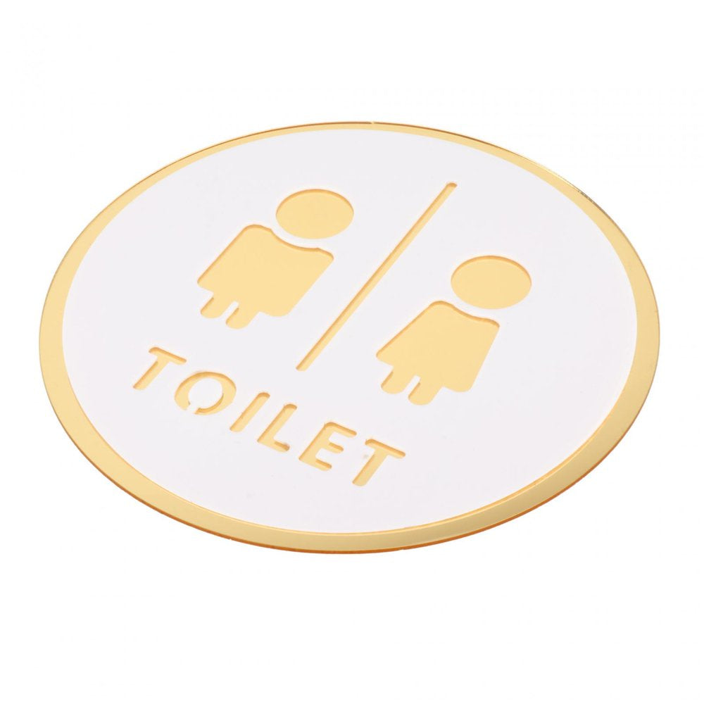 Toilet Door Sign Bathroom Sign Acrylic Pictogram Toilet Symbol Bathroom Door Signage Restroom Sign for Commercial Public Place Store Mall Style A