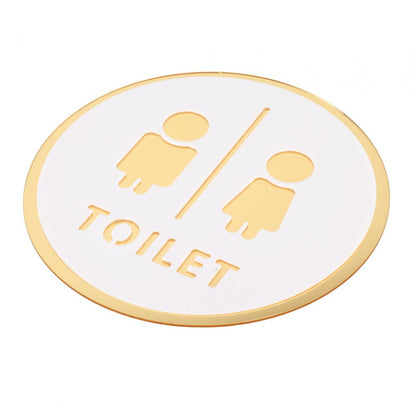Toilet Door Sign Bathroom Sign Acrylic Pictogram Toilet Symbol Bathroom Door Signage Restroom Sign for Commercial Public Place Store Mall Style A