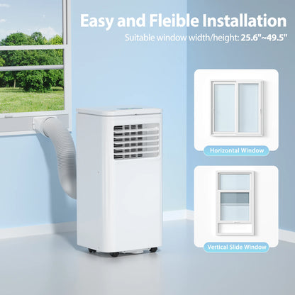 Portable Air Conditioner 10000BTU Ashrae ( 6000BTU) Indoor Room AC Unit Dehumidifier Window Kit Remote Control Easy&Efficient Bedroom