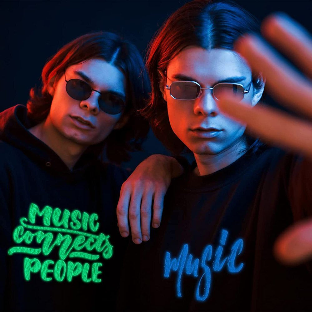 12" X 8FT Glow in the Dark White to Blue Green Heat Transfer Vinyl Iron on T-Shirt for Cricut & All Cutter Machine