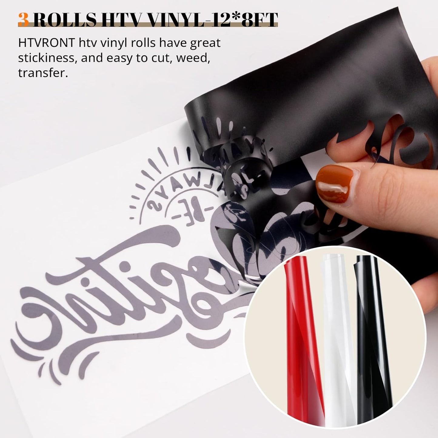 Auto Heat Press Machine for T Shirts - 15X15 Heat Press Accessories & HTV Vinyl Rolls Heat Transfer Vinyl