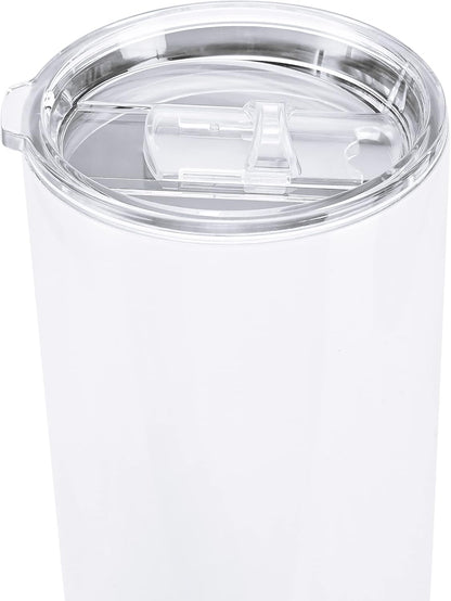 Makerflo 30 Oz Thick Sublimation Blank Tumbler Pack of 25 with Lid and Straw | Craft-Ready for DIY Gifts & Personalization (Sublimation, Epoxy, UV DTF, Vinyl, and Laser Engraving)