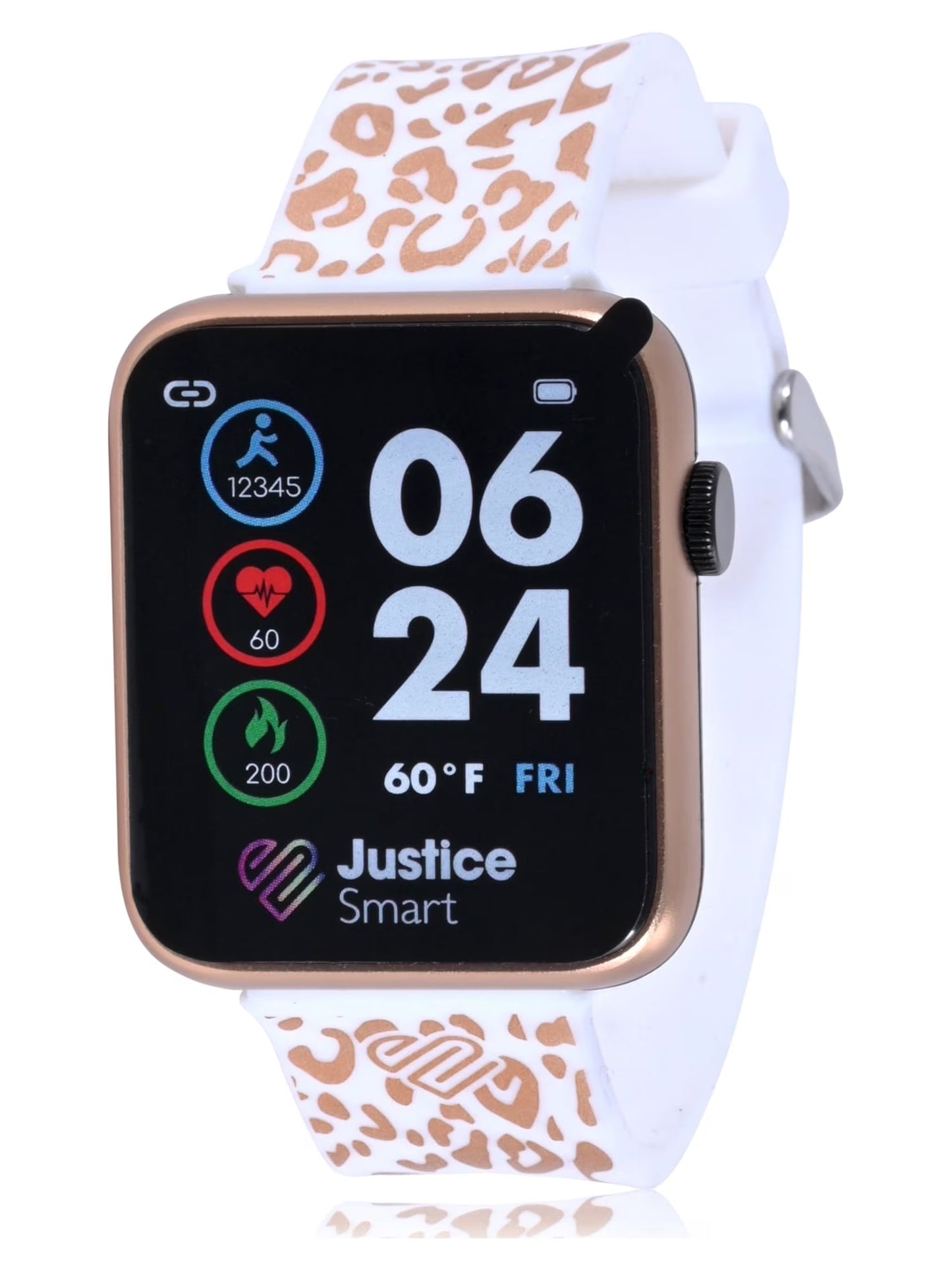 Female Tween Smart Watch with Leopard Silicone Strap (JSE4210WM)