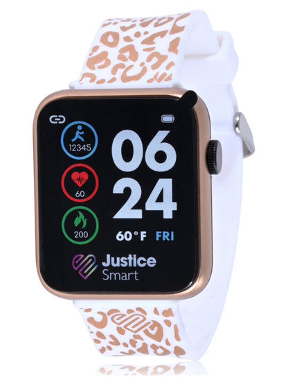 Female Tween Smart Watch with Leopard Silicone Strap (JSE4210WM)