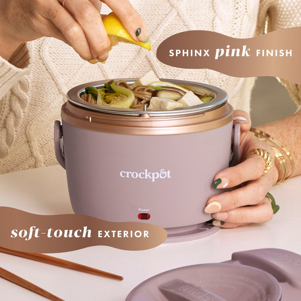 20-Oz. Lunch Crock Food Warmer, Sphinx Pink (6.6 L X 6.6 W X 6.4 H)