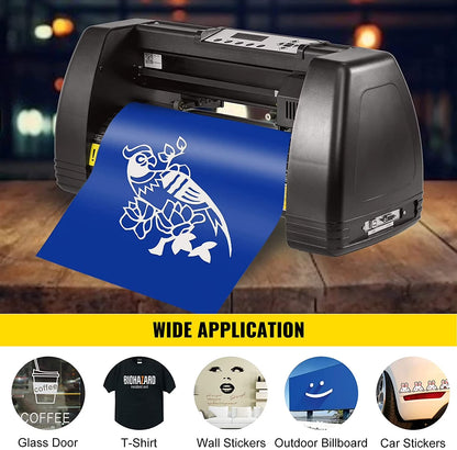Vinyl Cutter Plotter Machine 14" Software Sign Making Machine 720Mm Paper Feed Vinyl Cutter Plotter with Stand (14" 3 ,Easy to Use