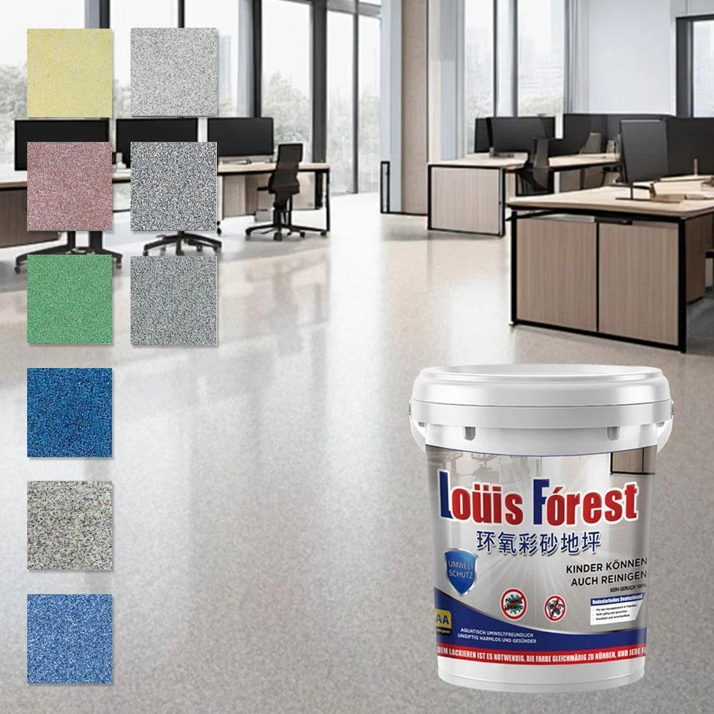 High-Gloss Marble Effect Epoxy Floor Coating Wear-Resistant, Waterproof, for Home DIY