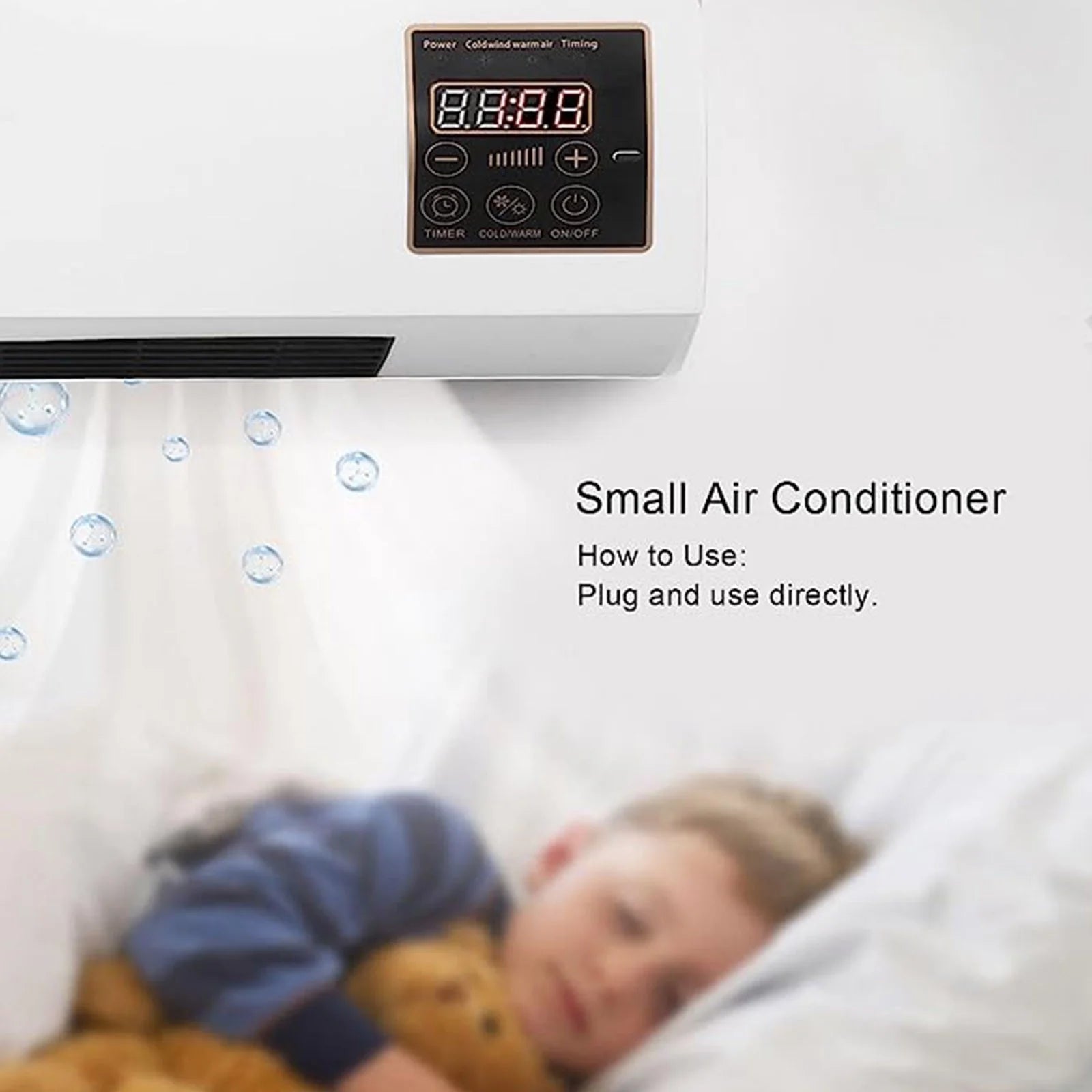 8000 BTU Mini Split Air Conditioner & Space Heating, 208/230V, Ac Unit with Remote Controlled for Bedroom, White