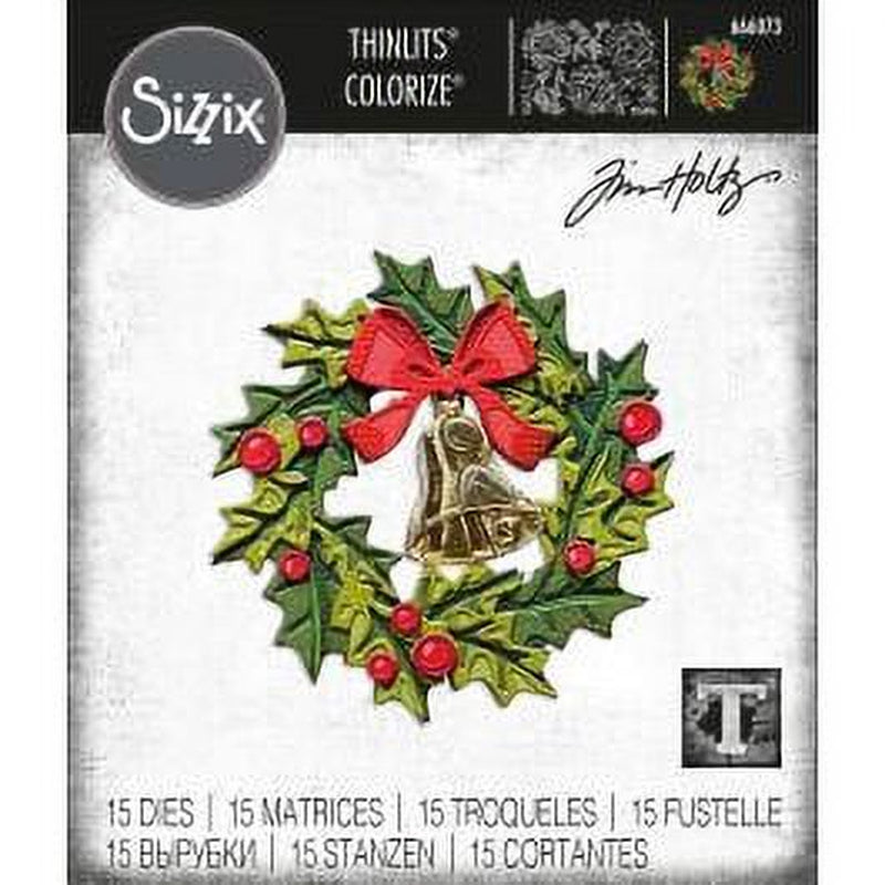 1PK  Thinlits Dies by Tim Holtz 15/Pkg-Yuletide Colorize