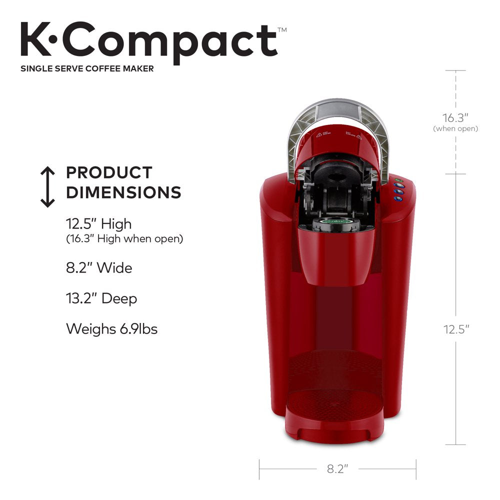 K-Compact Imperial Red Single-Serve K-Cup Pod Coffee Maker