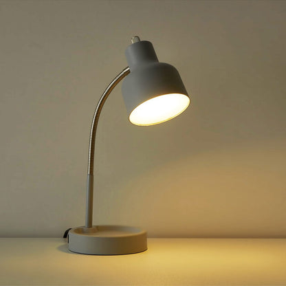 LED Desk Lamp with Catch-All Base & AC Outlet, Matte Gray