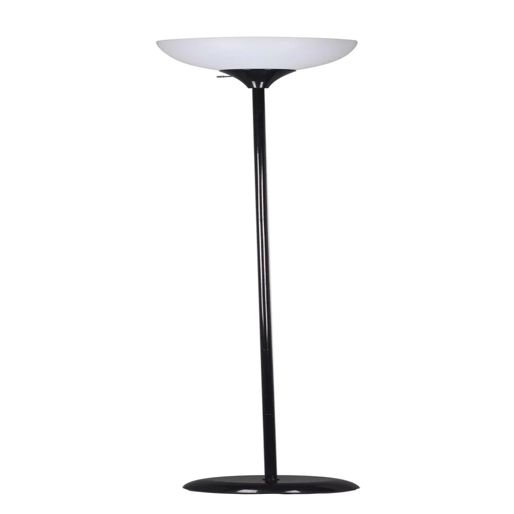 71" Floor Lamp, Black Plastic , Modern Styling for Young Adult Dorm or Adult Home Office.