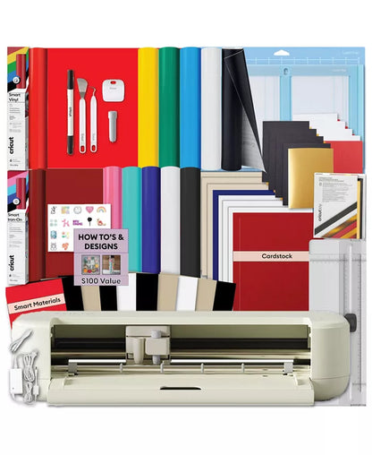 Explore 5 Machine Essentials Bundle with Smart Vinyl and Iron-On Samplers, Card Making Set and 100+ Project Ebook