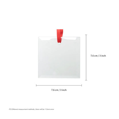 Sublimation Blanks Ornament Glass Frosted 3" Square 24 PCS