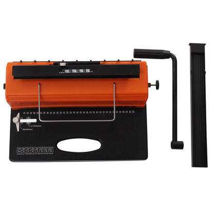 Manual Dual Coil A4 Paper Punching Binding Machine 34 Square Hole Square Binder