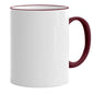 HPN ORCA Premium 11 Oz. Color Rim + Handle Sublimation Ceramic Mug - 36 per Case