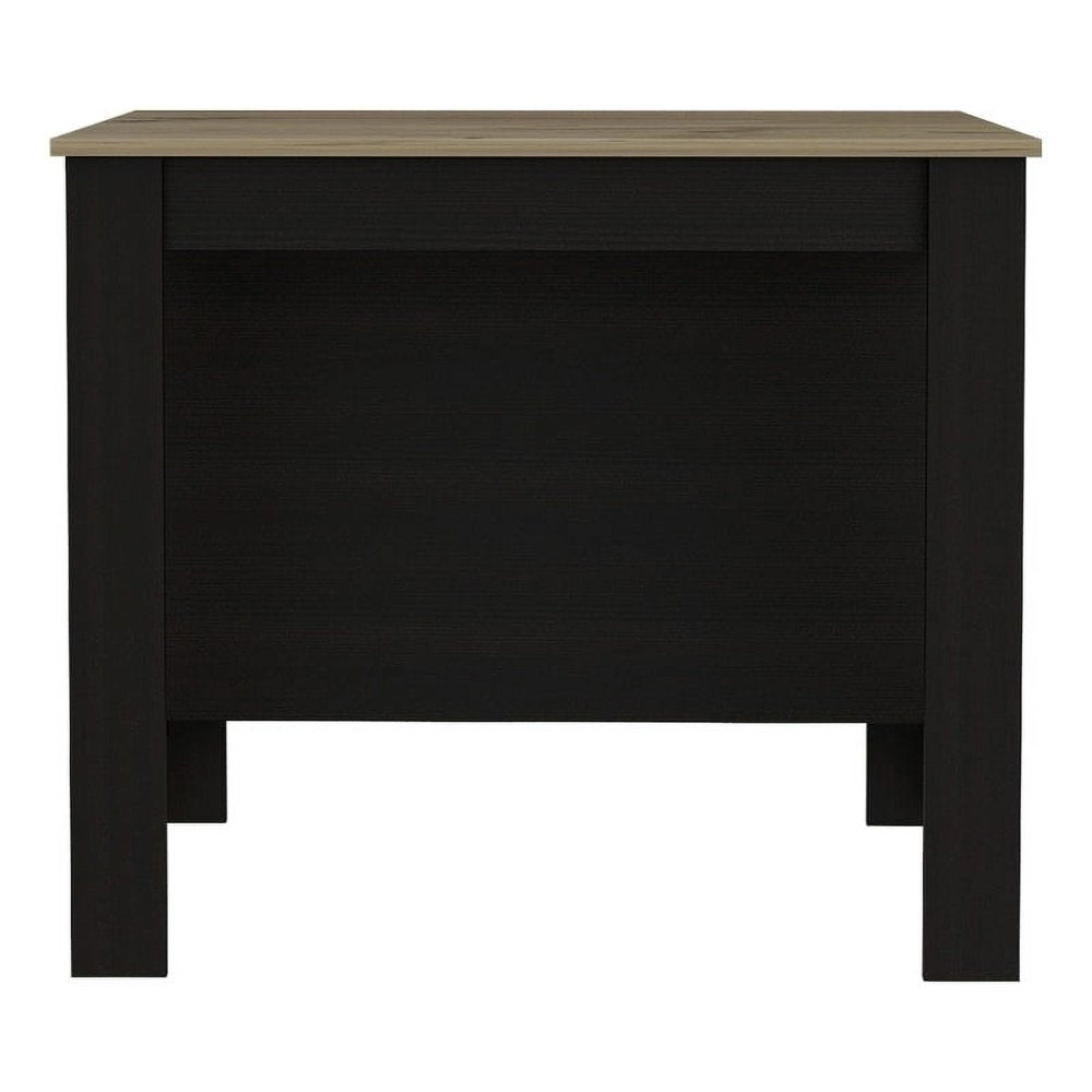 Light Oak/Black Wengue Modern Engineered Wood Cala Kitchen Island