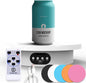 YVV Motorized Rotating Display Stand for Epoxy Glitter Tumbler, 360° Cup Turner Electric Turntable for Products Photography, Adjustable Speed and Direction Bling Bling Tumbler Making Supplies Spinner