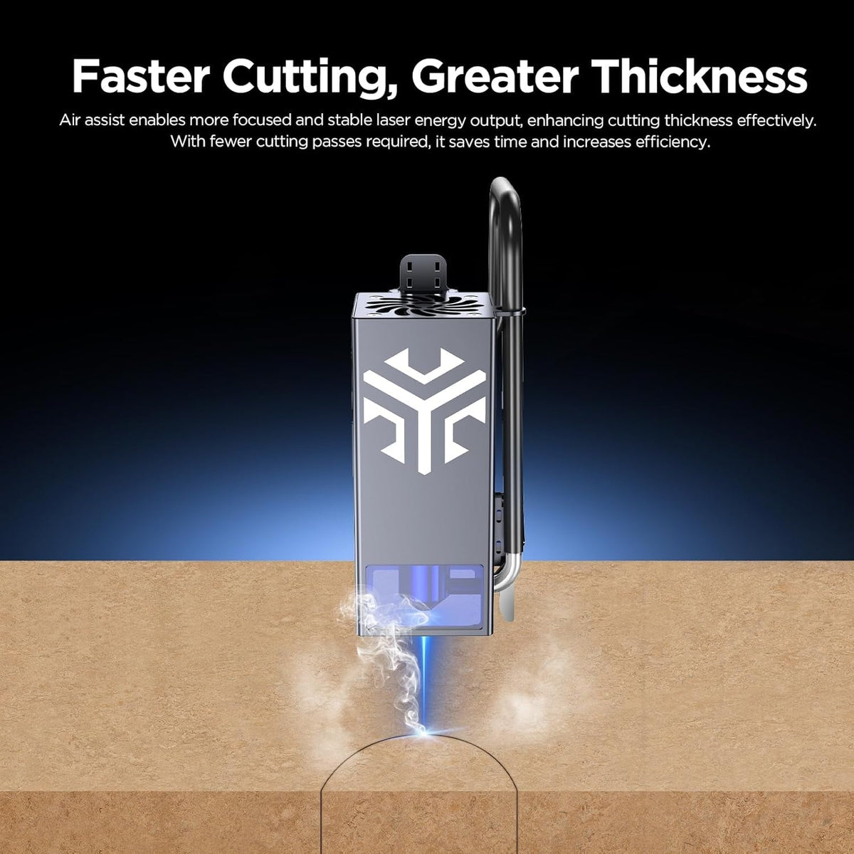 ACMER C4 Air Assist Pump Kit, 30L/Min Adjustable Airflow for Laser Cutters & Engravers, Enhances Cutting Precision, Removes Smoke and Dust, Reduces Surface Temperature