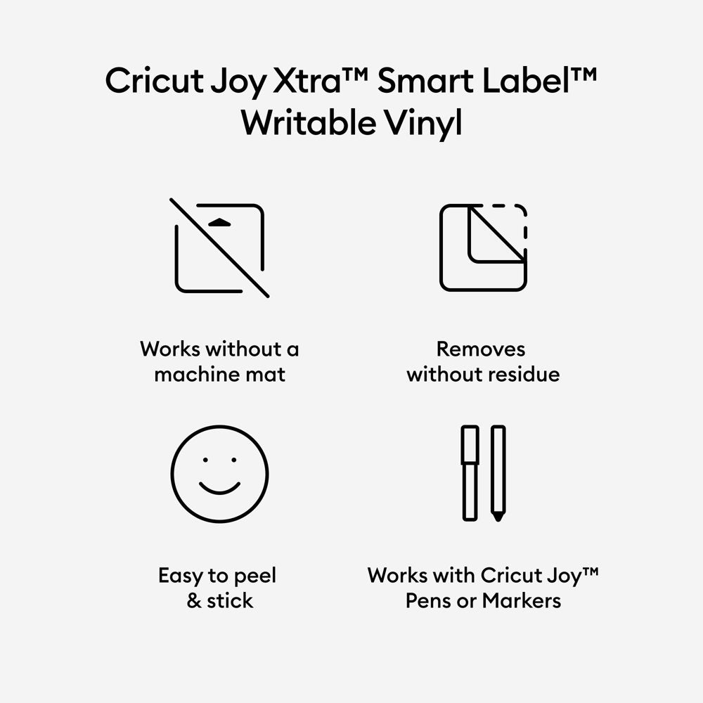 Joy Xtra Smart Removable Writable Vinyl in White Bundle