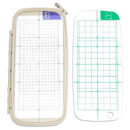 4Pc Embroidery Hoop Set & Accessories for Brother SE2000, PE900 & Other Models