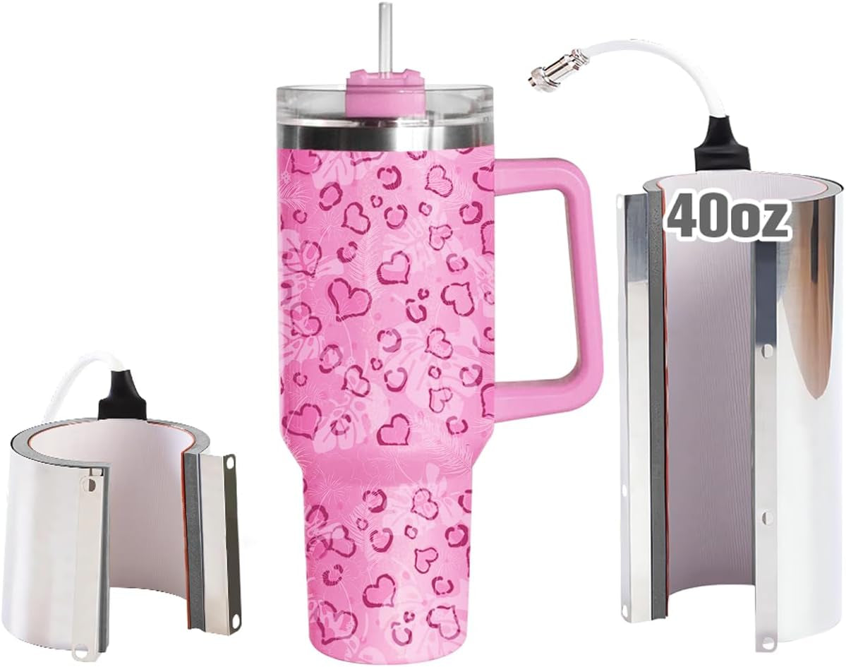 Bettersub Mug Cup Press Heating Transfer Attachment Silica Gel 110V for Heat Press Machine Transfer Sublimation 40Oz Skinny Tumbler Cup Cylindrical