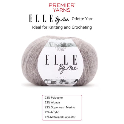 Premier Yarns ELLE by Me Odette, Bulky Yarn for Crocheting and Knitting, Merino Wool Blend, Wisp
