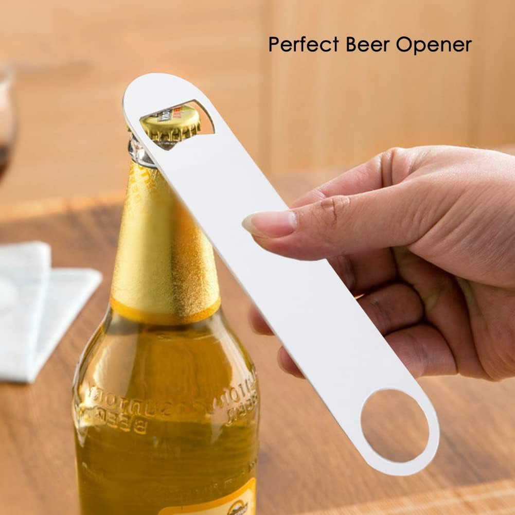 12Pcs Set Sublimation Bottle Opener - 6.97*1.58 Inch Stainless Steel Beer Bottle Opener Custom Sturdy Sublimation Blank Gifts Kitchen Restaurant Bar Tool (17.7*4Cm) Bottle Opener Blanks