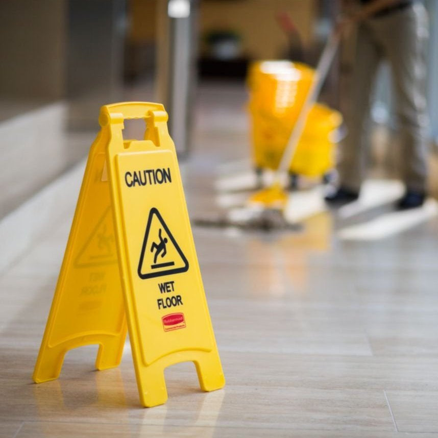 FG611277YEL 11 In. X 12 In. X 25 In. Caution Wet Floor Sign - Bright Yellow