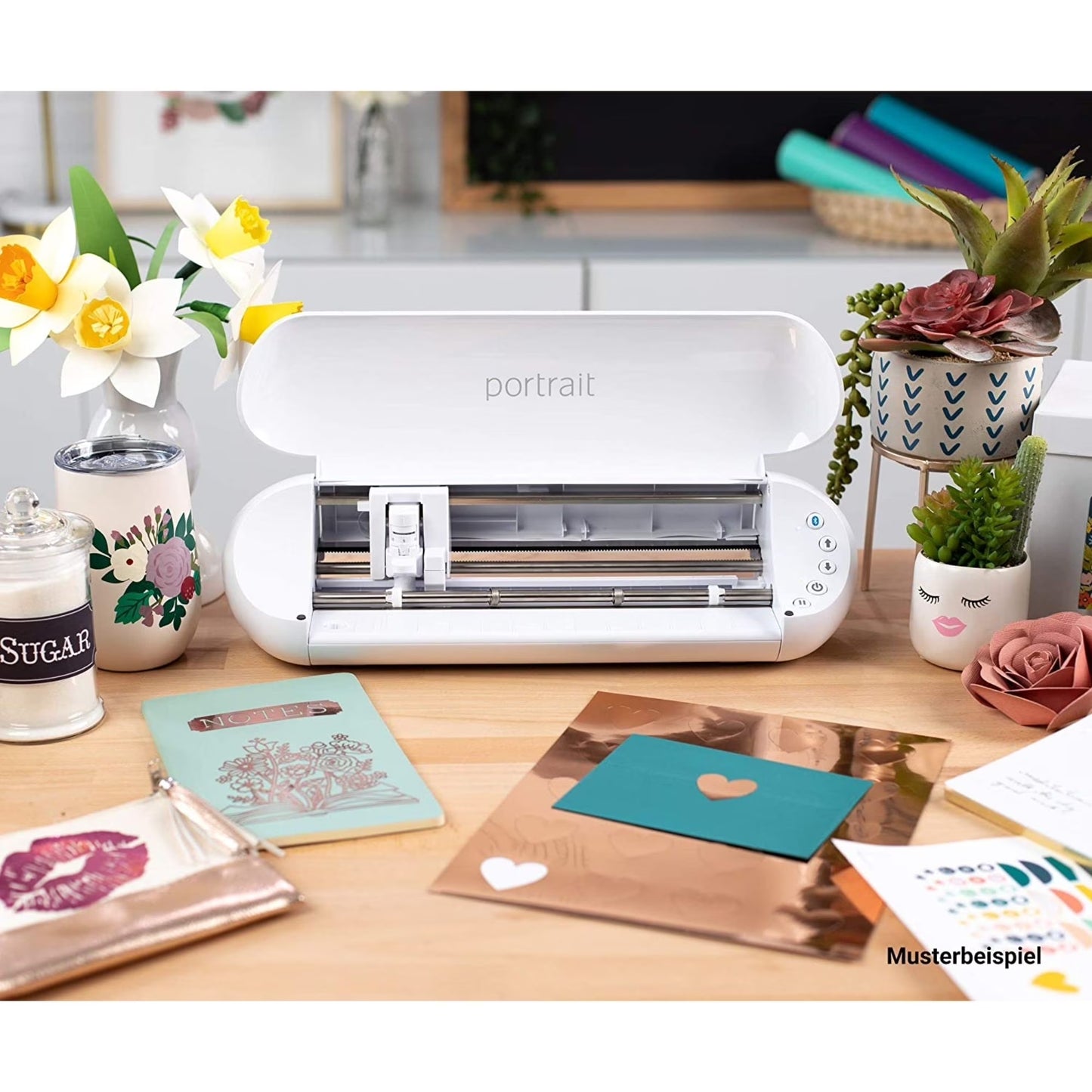 Silhouette Portrait 3 with Bluetooth Wireless Cutting 8X12" Cutting Mat Autoblade 2 50 Designs and Silhouette Studio