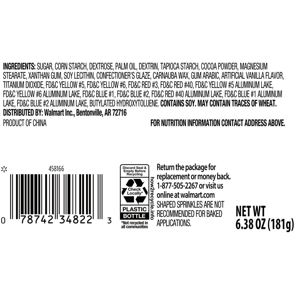 6-Cell Tutti Frutti Sprinkles Mix, 6.38 Oz.