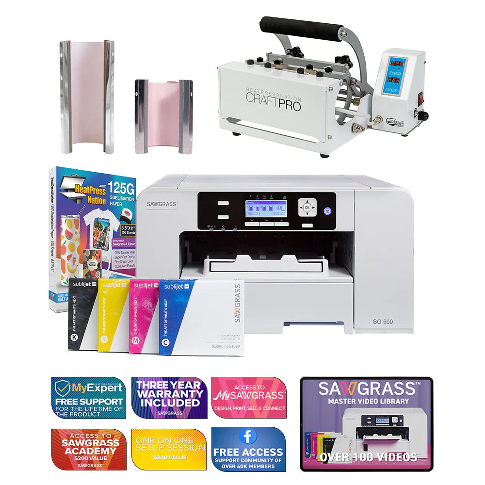 Virtuoso SG500 Sublijet Sublimation Printer with Craftpro Mug and Tumbler Press