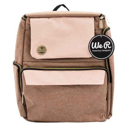 We R Memory Keepers Crafter'S Backpack-Taupe & Pink