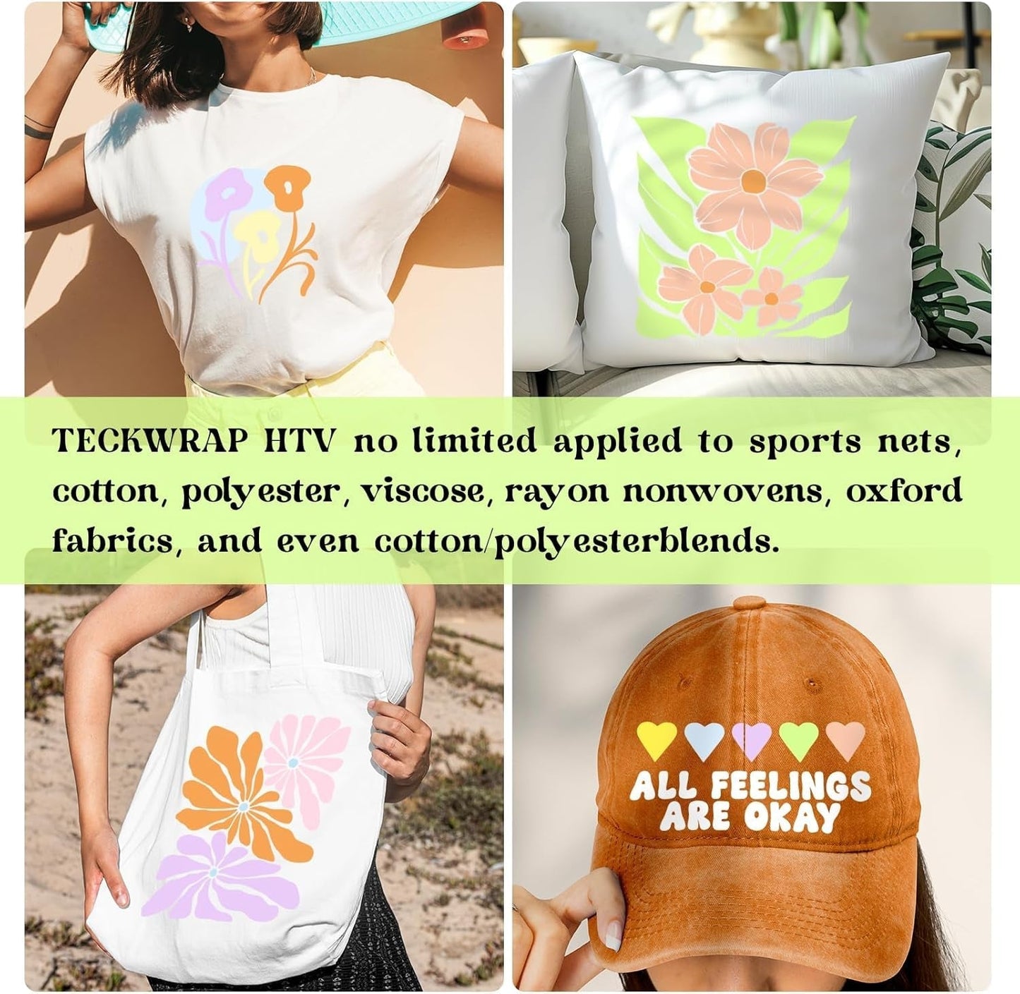Heat Transfer Vinyl (HTV) Rolls – 10 Pack 12" X3Ft Pastel Iron-On Vinyl, Easy to Cut & Weed for Heat Press Machine & DIY Apparel