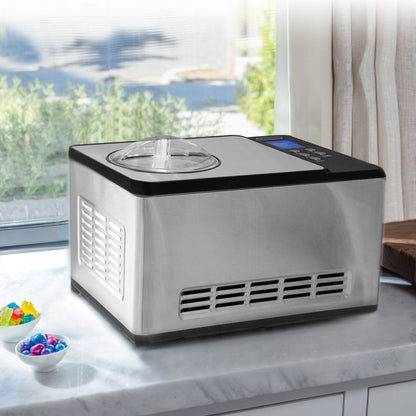 Whynter 2 Quart Capacity Compressor Ice Cream Maker & Yogurt Incubator with Stainless Steel Bowl