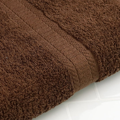 Solid Hand Towel, Brown Basket