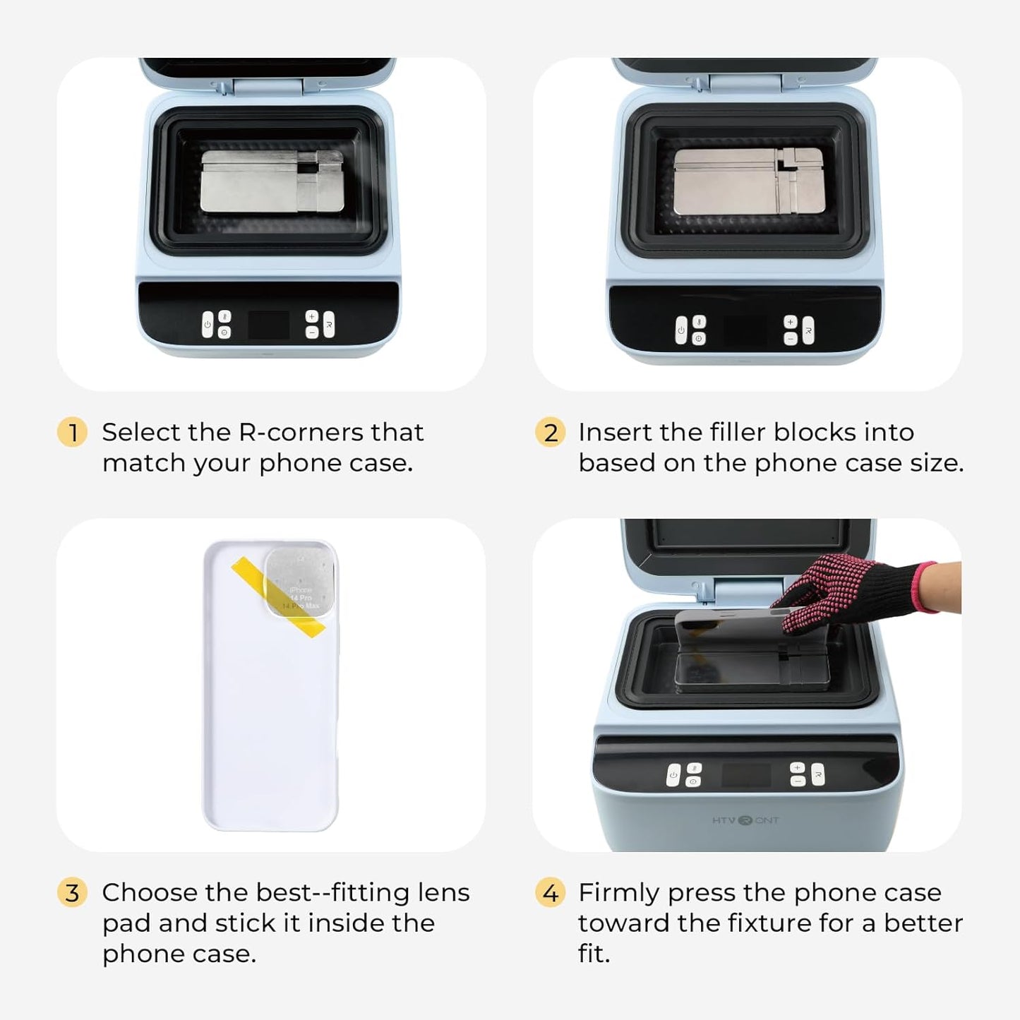 Phone Case Heat Press Machine Bundle - Compatible with Iphone & Android