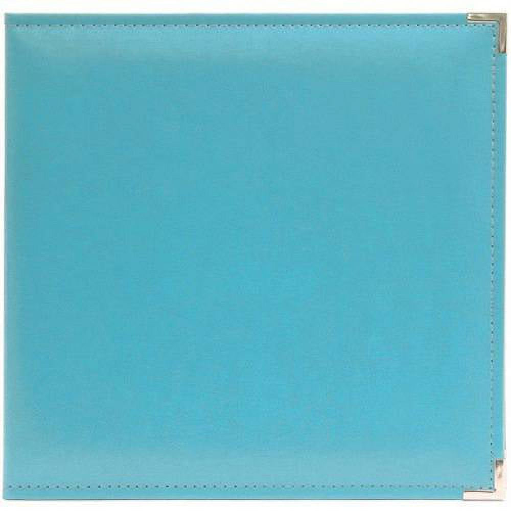 Scrapbook Classic Leather 3 Ring Album Aqua 12X12