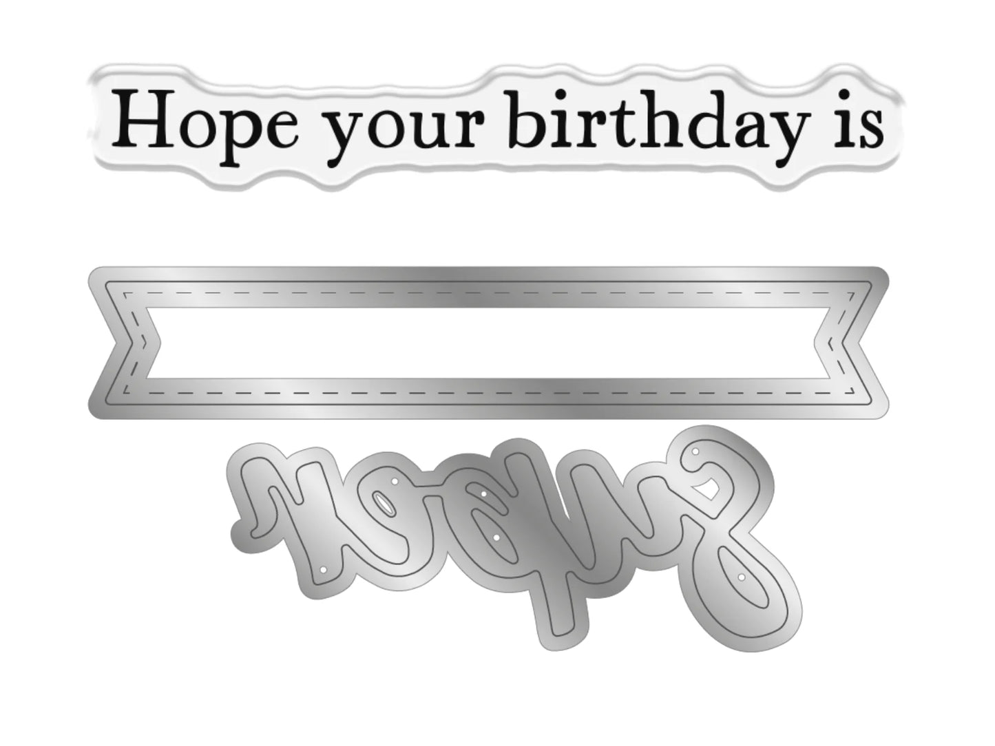 Crafter’S Companion Tiny Treasures Collection Stamp & Die - Super Birthday