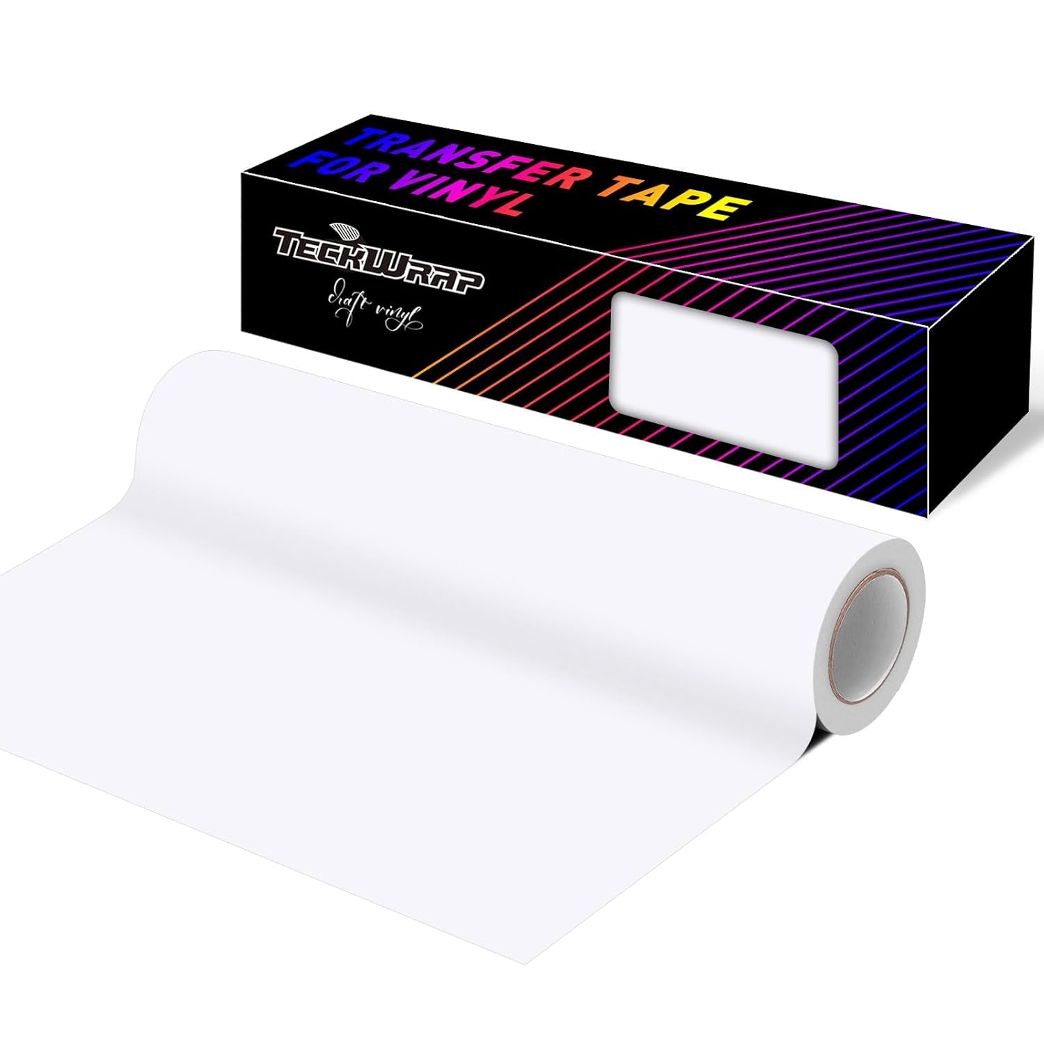 Clear Vinyl Transfer Paper Tape Roll - 12" X 50 FT Matte Transfer Tape for Vinyl Low Tack Easy Release for Craft Decals,Signs, Windows, Stickers