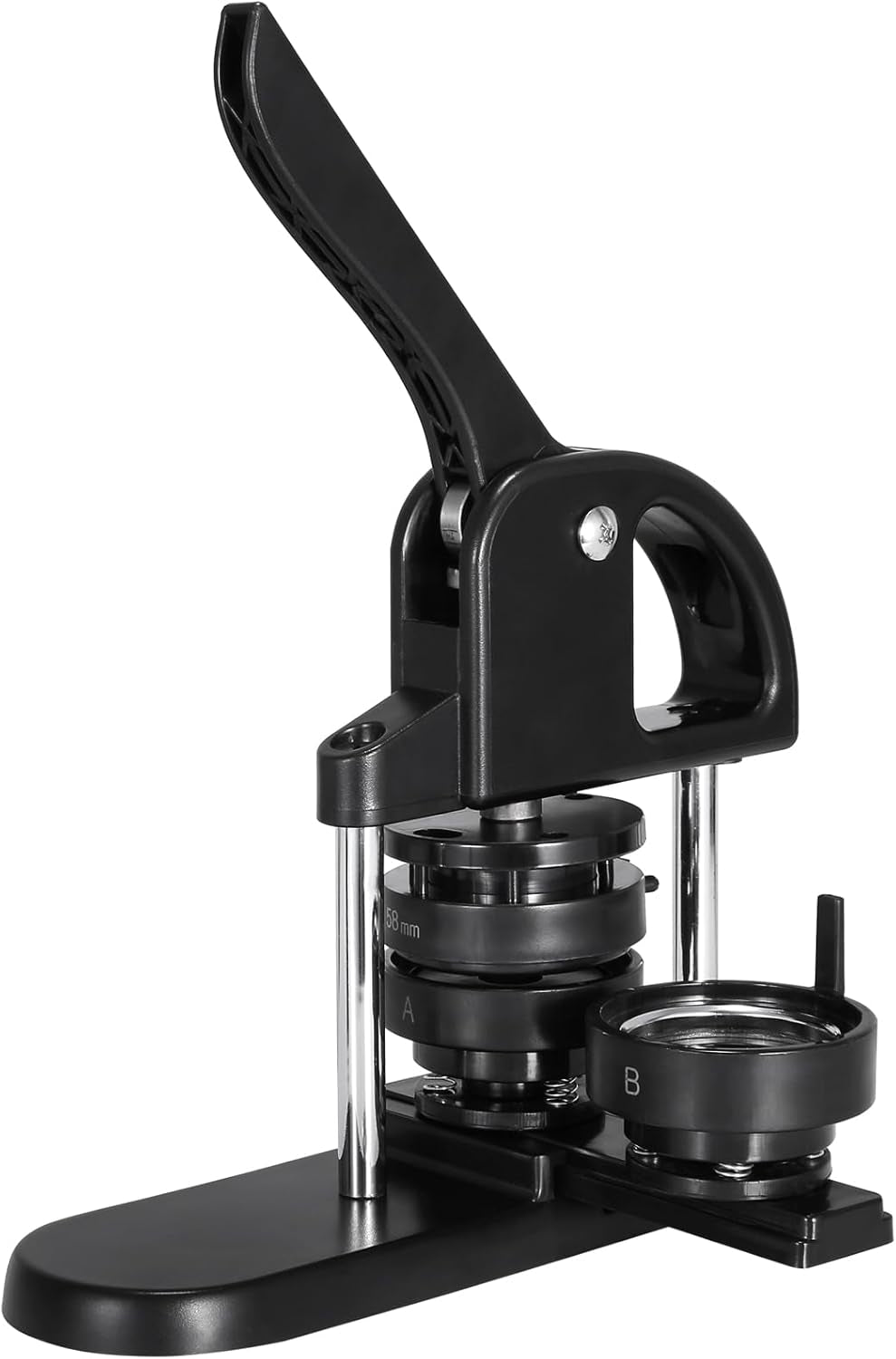 VEVOR Button Maker, 1/1.25/2.28 Inch(25/32/58Mm) 3-In-1 Pin Maker with 300Pcs Button Parts, Ergonomic Arc Handle Punch Press Kit, Button Maker Machine with Panda Magic Book, for Children DIY Gifts