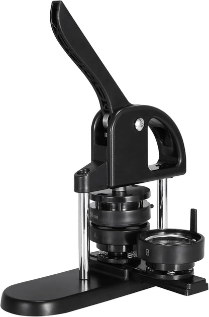 VEVOR Button Maker, 1/1.25/2.28 Inch(25/32/58Mm) 3-In-1 Pin Maker with 300Pcs Button Parts, Ergonomic Arc Handle Punch Press Kit, Button Maker Machine with Panda Magic Book, for Children DIY Gifts