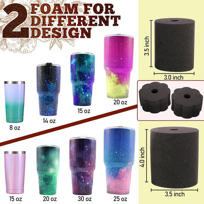 Alloytop Cup Turner Kit with Epoxy Resin Kit for Beginner - Stainless Steel Turners Tumblers Machine Tool Art DIY Supplies Glitters Silicone Pads Brush Spinner Clear Foams Plastic Cups Wooden Sticks
