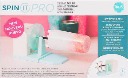 American Crafts, We R Memory Keepers, Spin-It Pro, Cup, Mug, and Tumbler Spinner, for Epoxy, Resin, Glitter, and Other Crafts and DIY Projects