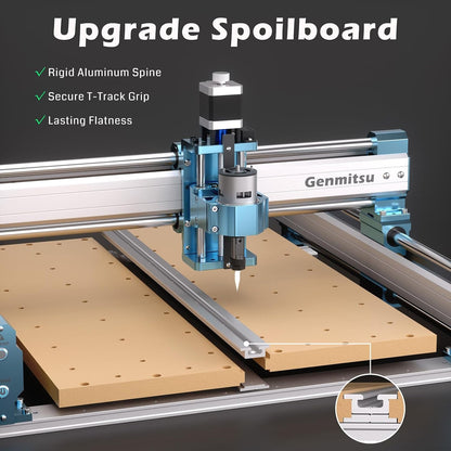 Genmitsu CNC Router Machine 4040-PRO for Metal Acrylic Cutting Milling, GRBL Control, Lead Screw Driven, 3 Axis Engraving, Working Area 15.7” X 15.7” X 3.1”