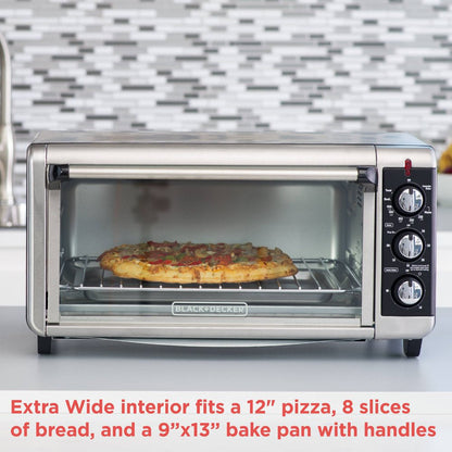 8 Slice Extra-Wide Stainless Steel Countertop Toaster Oven, TO3250XSB
