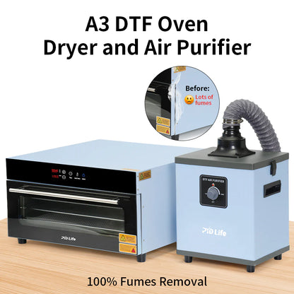 DTF Curing Oven Dryer 3-Layer A3 A4 with Fume Extractor for DTF Transfer Films Bulk Curing